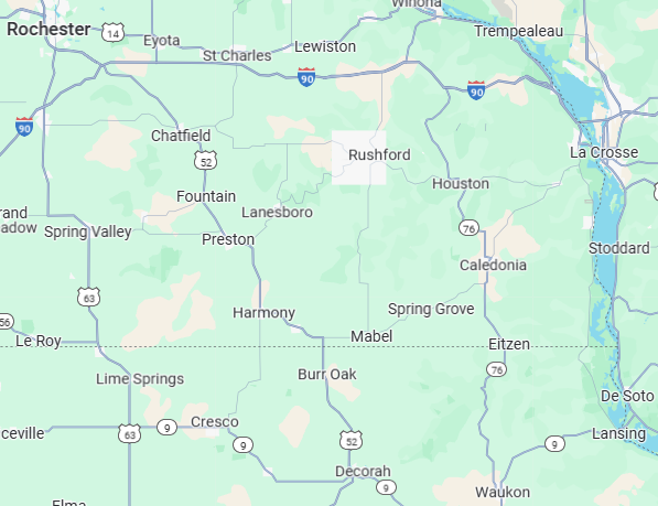 Map — Houston, MN — Wieser Septic Map — Houston, MN — Wieser Septic