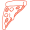 Rode diagram van een dwarsdoorsnede van de lever met stippellijnen en omlijnde afwijkingen.