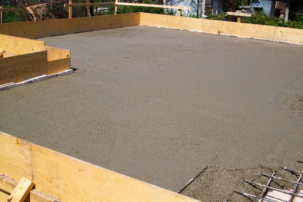 Freshly Poured Concrete Slab Within Wooden Forms — DPC Decorative Patterned Concrete in Caloundra, QLD