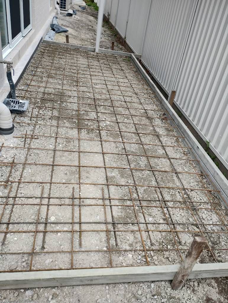 Reinforced Steel Grid Laid for Concrete Slab in Outdoor Area — DPC Decorative Patterned Concrete in Maroochydore, QLD