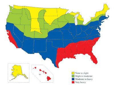 Termite activity map