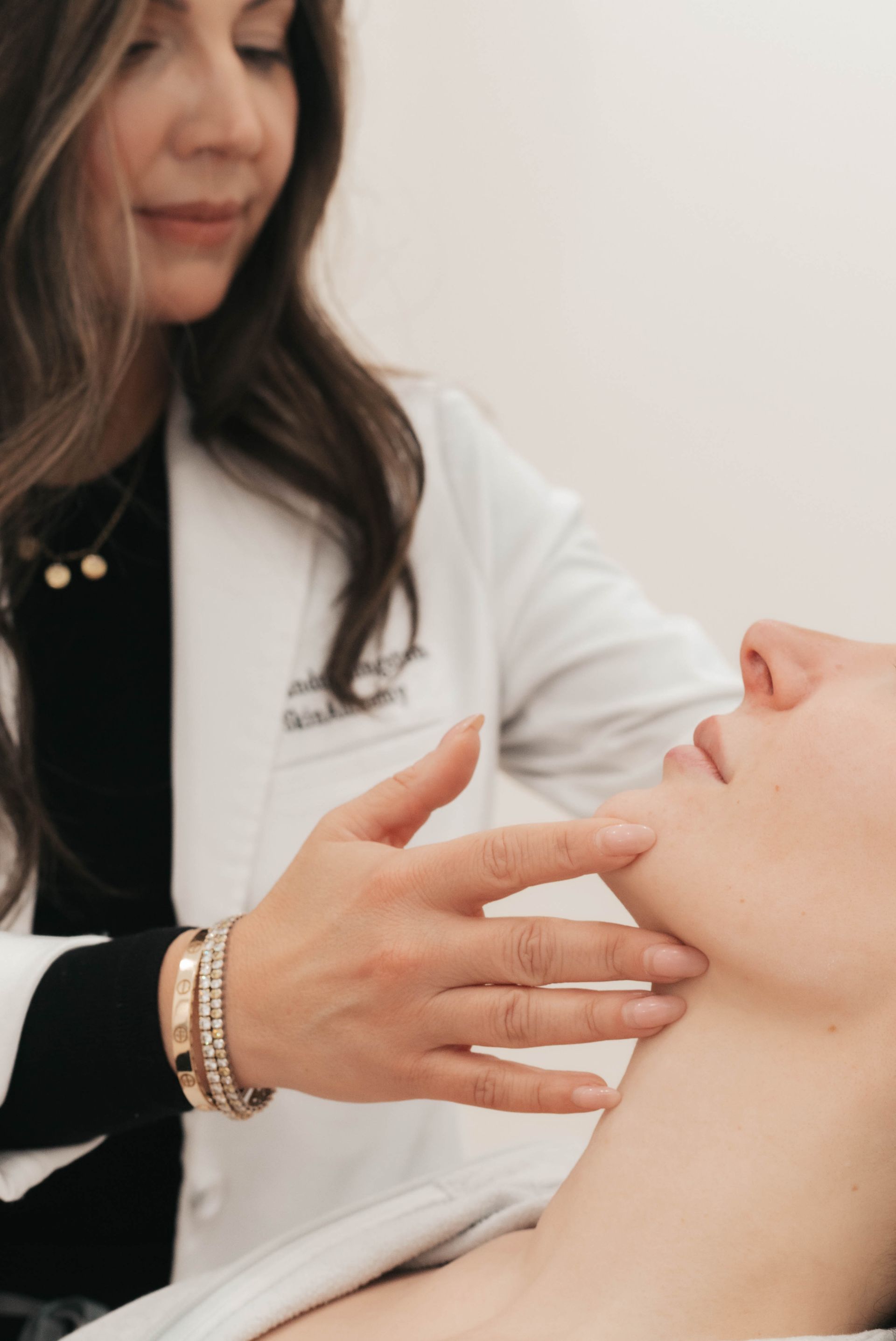 Consultation for masseter Botox, jaw slimming, and TMJ bruxism relief performed by Sonia Vilos NP in