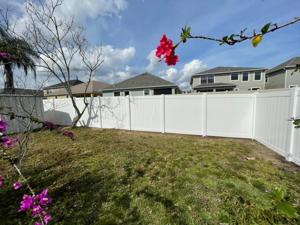 White Vinyl Privacy Fence