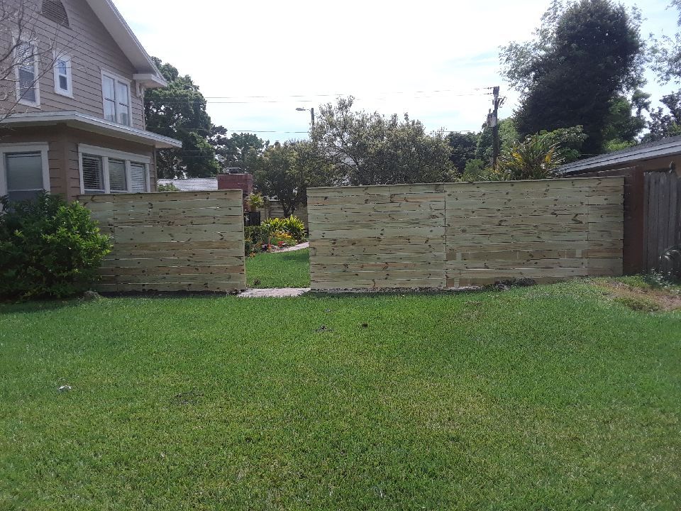 Horizontal Wood fence