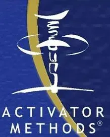 Logo for Activator Methods: white stylized symbol over
