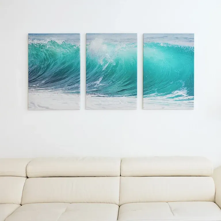 A photo printed  on canvas hanging on a wall