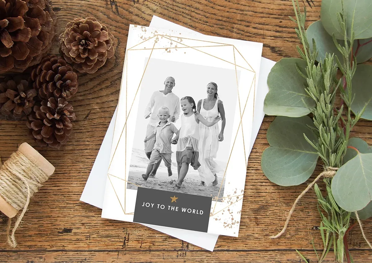 A picture of a photo greeting card