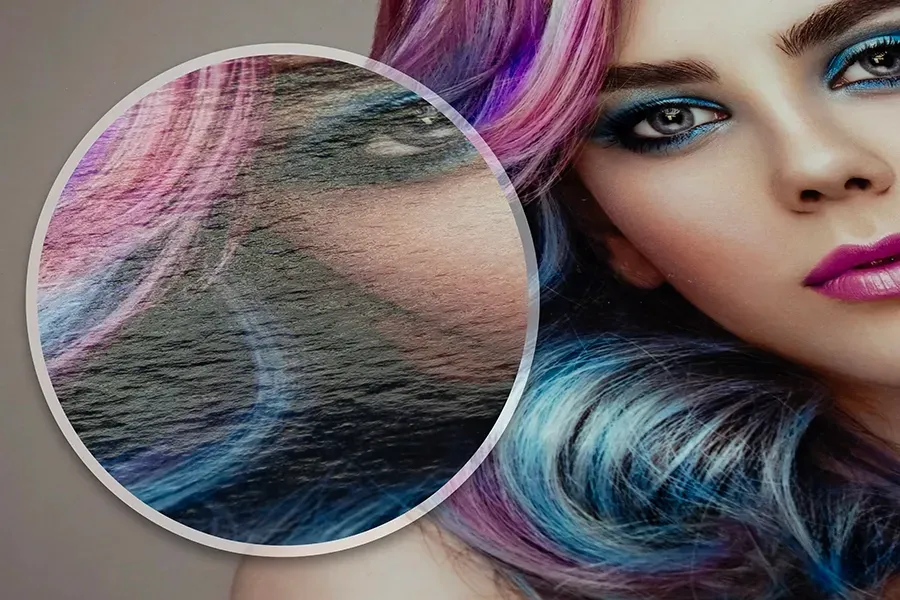 A close-up of the Fujicolor Glossy photo paper