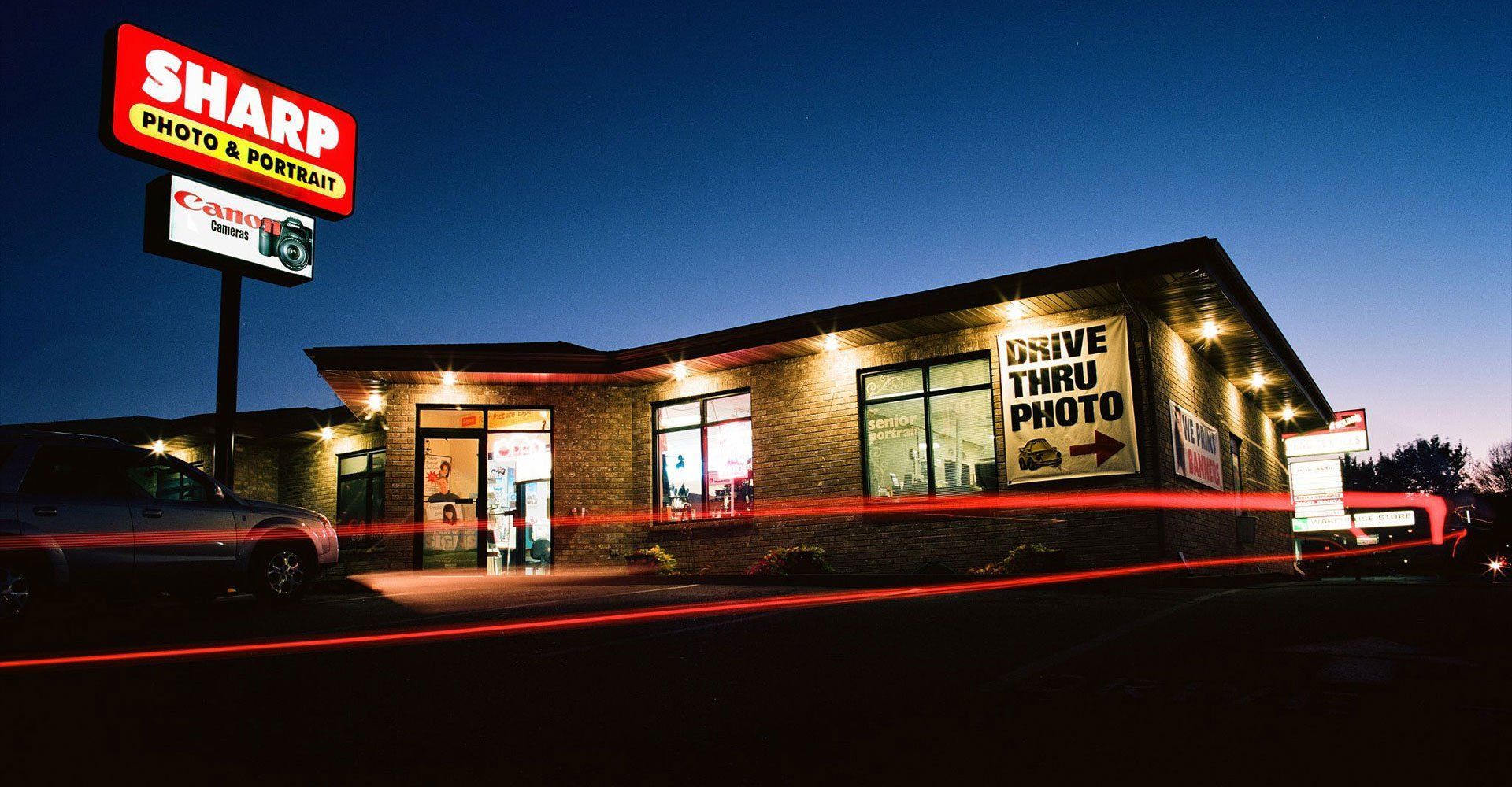 An exterior view of Sharp Photo and Portrait