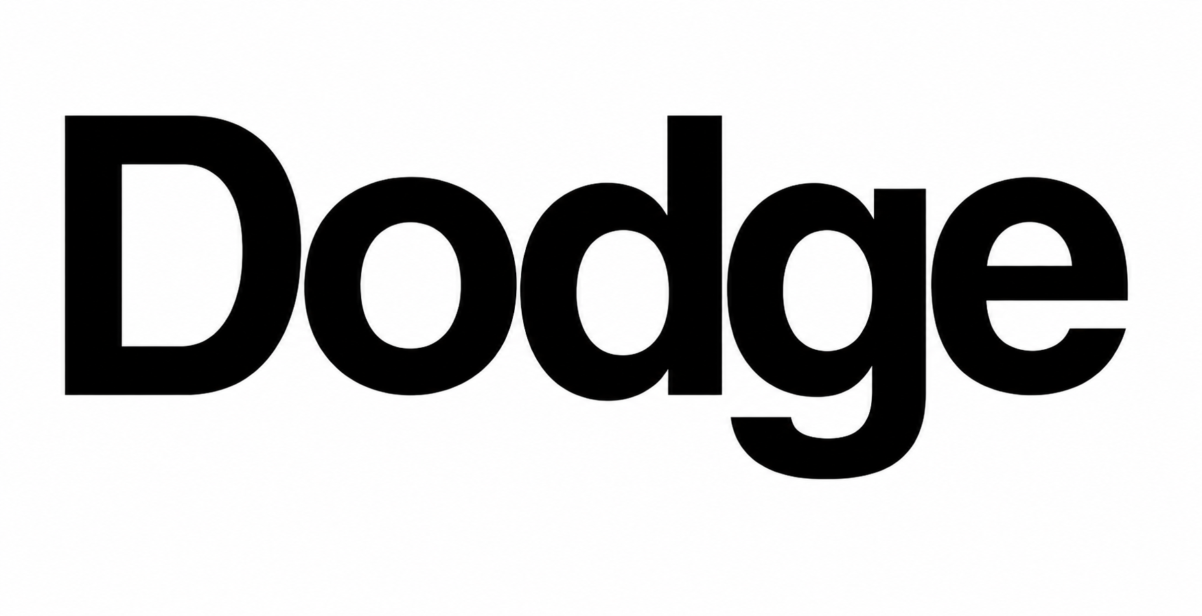 Black “Dodge” wordmark logo on a white background