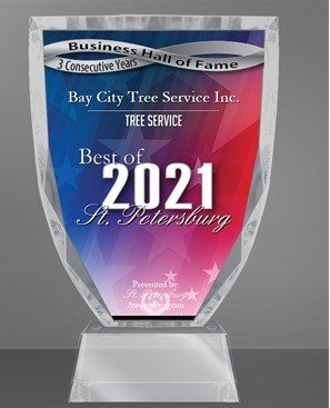 Trophy for Bay City Tree Service Inc.,