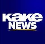 KAKE News logo in white text on a blue background with a yellow underline