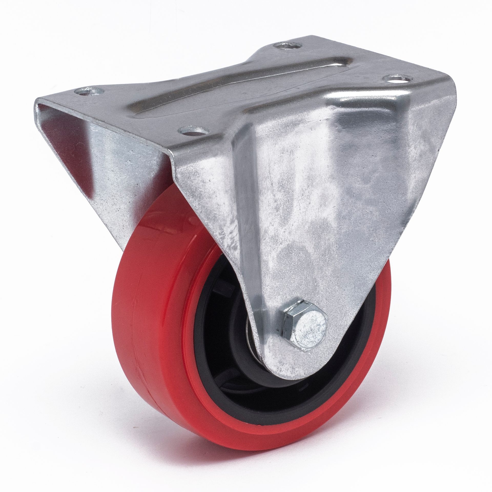 medium red dot pu polyurethane castor
