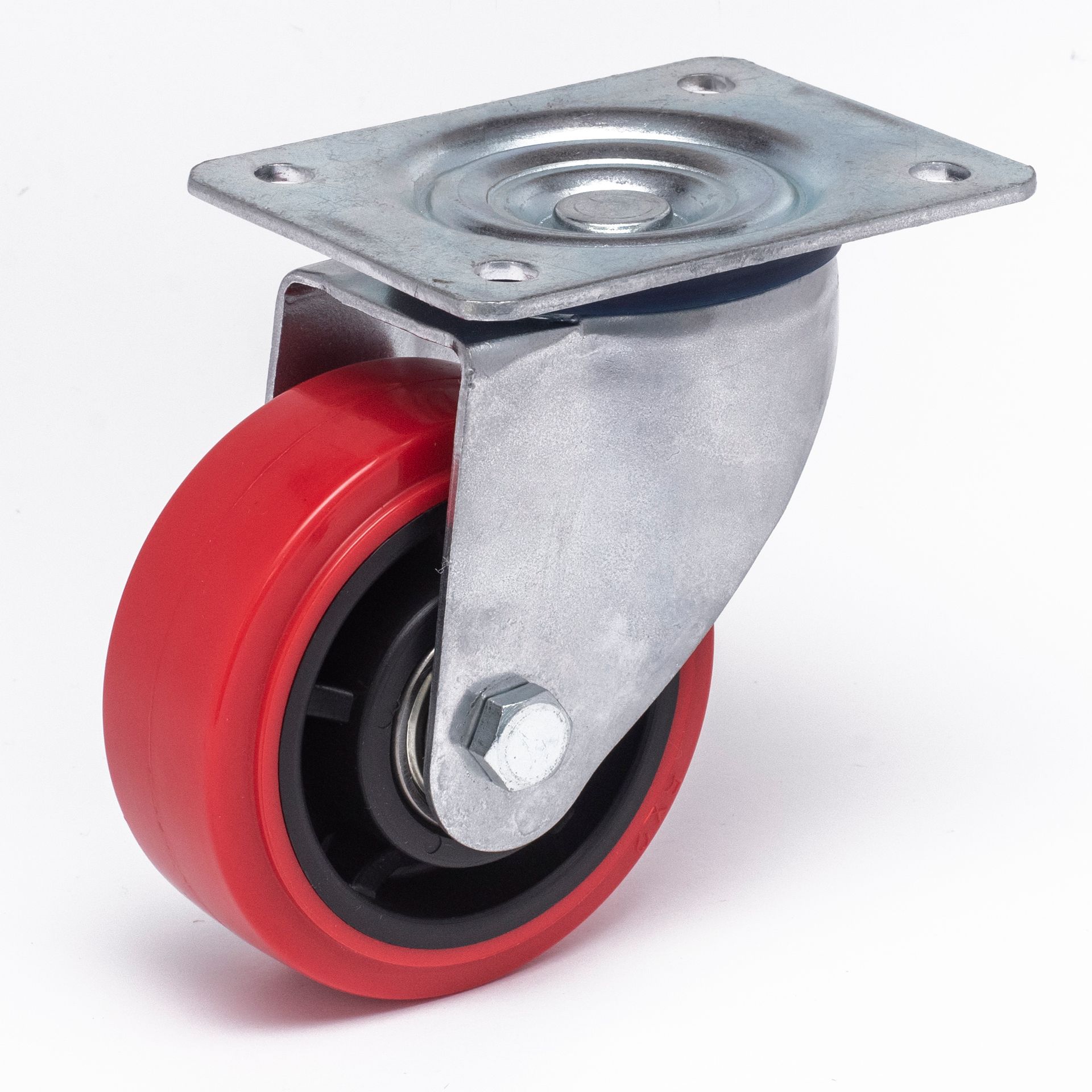 medium red dot pu polyurethane castor