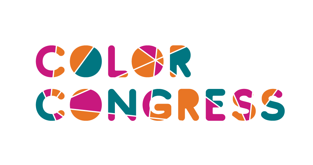 Colorful “COLOR CONGRESS” text logo in bold, geometric letters on a white background