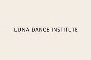 Luna Dance Institute logo on a light beige background with black serif text