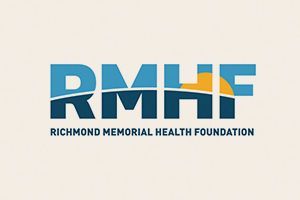 RMHF logo in blue and orange with text “Richmond Memorial Health Foundation”
