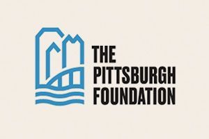 The Pittsburgh Foundation logo with blue city icon and black text on a light background