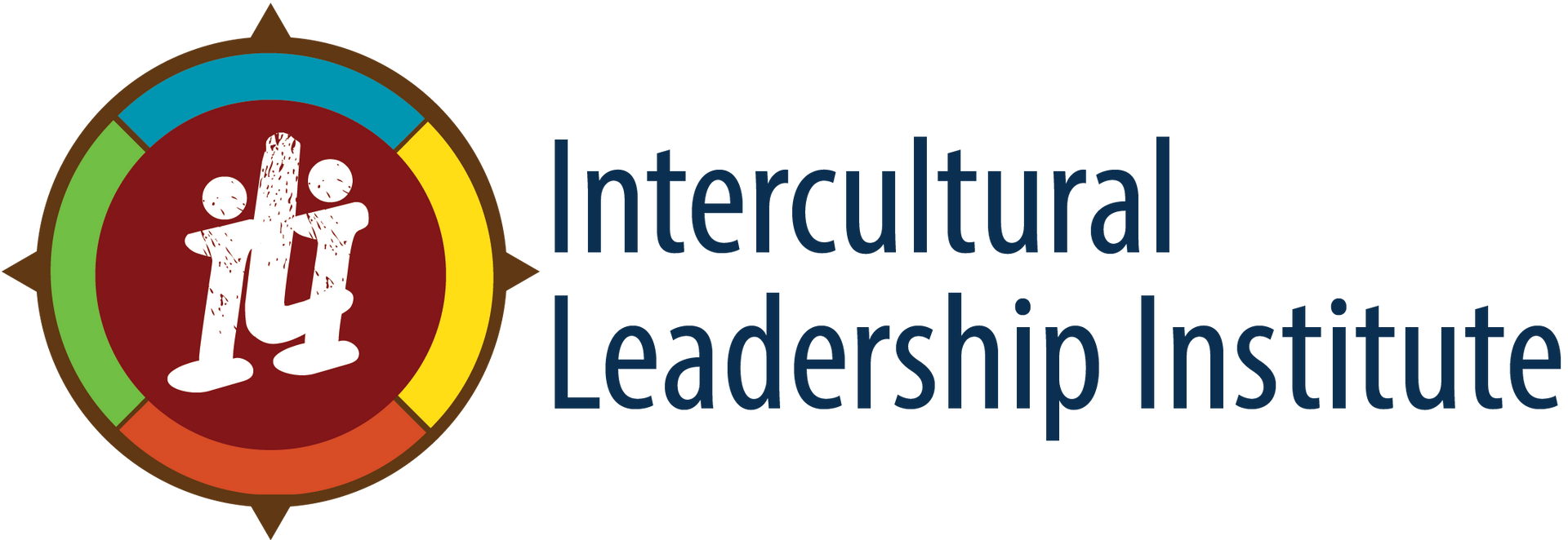 Intercultural Leadership Institute logo with blue text and a multicolored circular emblem
