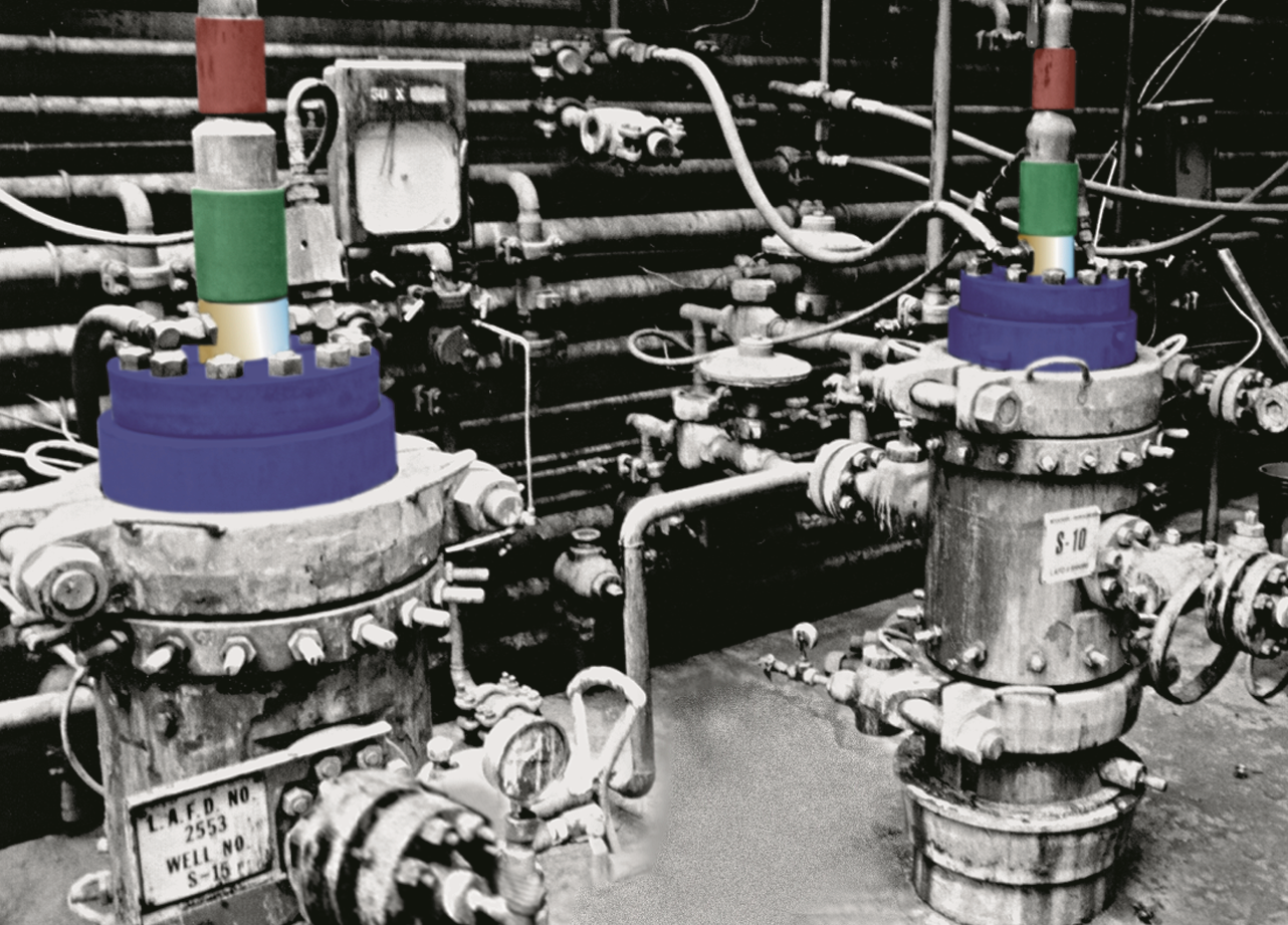 HRP Below Ground Cylinders in downtown Beverly Hils, California, circa 1995