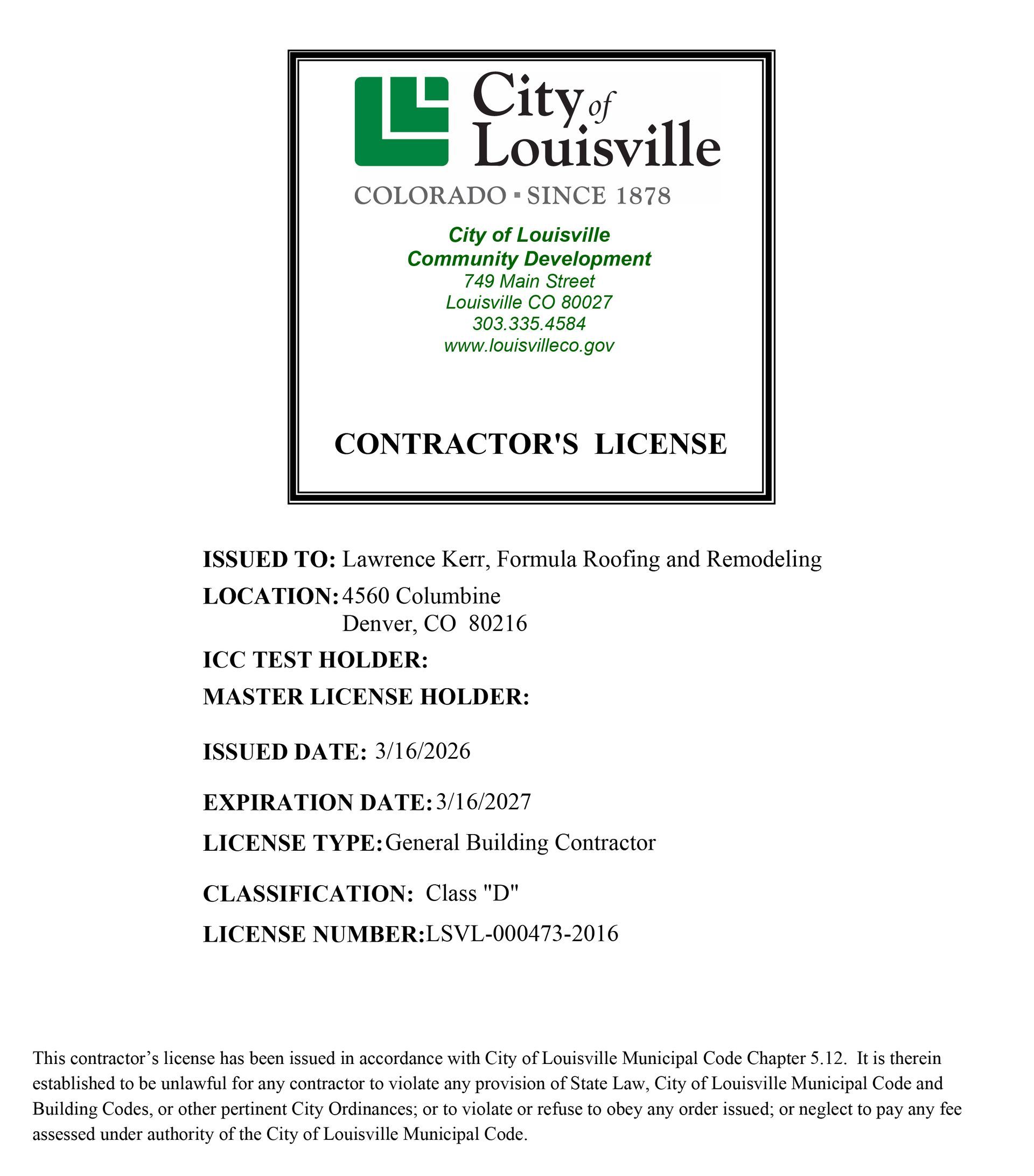 City of Louisville