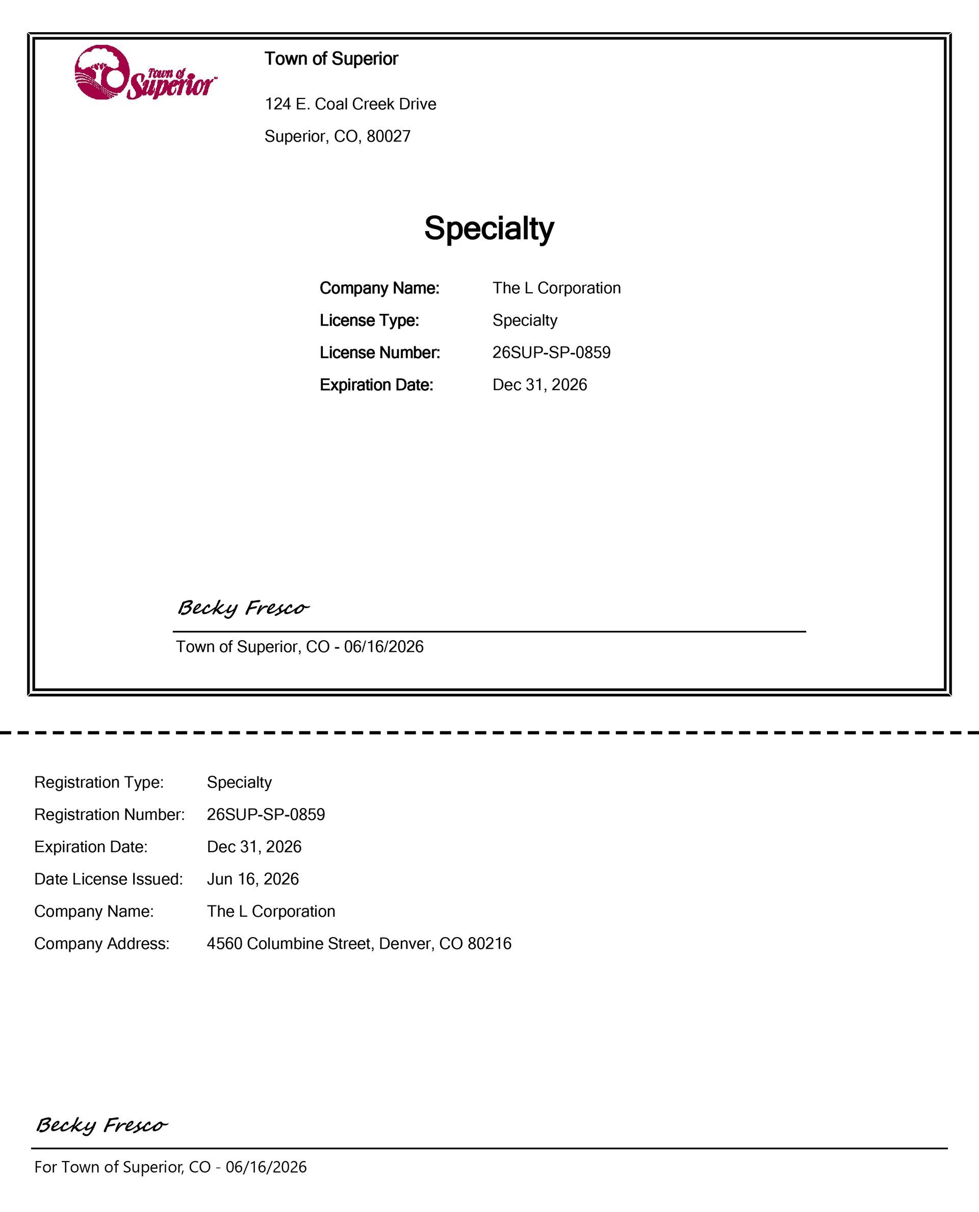 Superior Contractor License