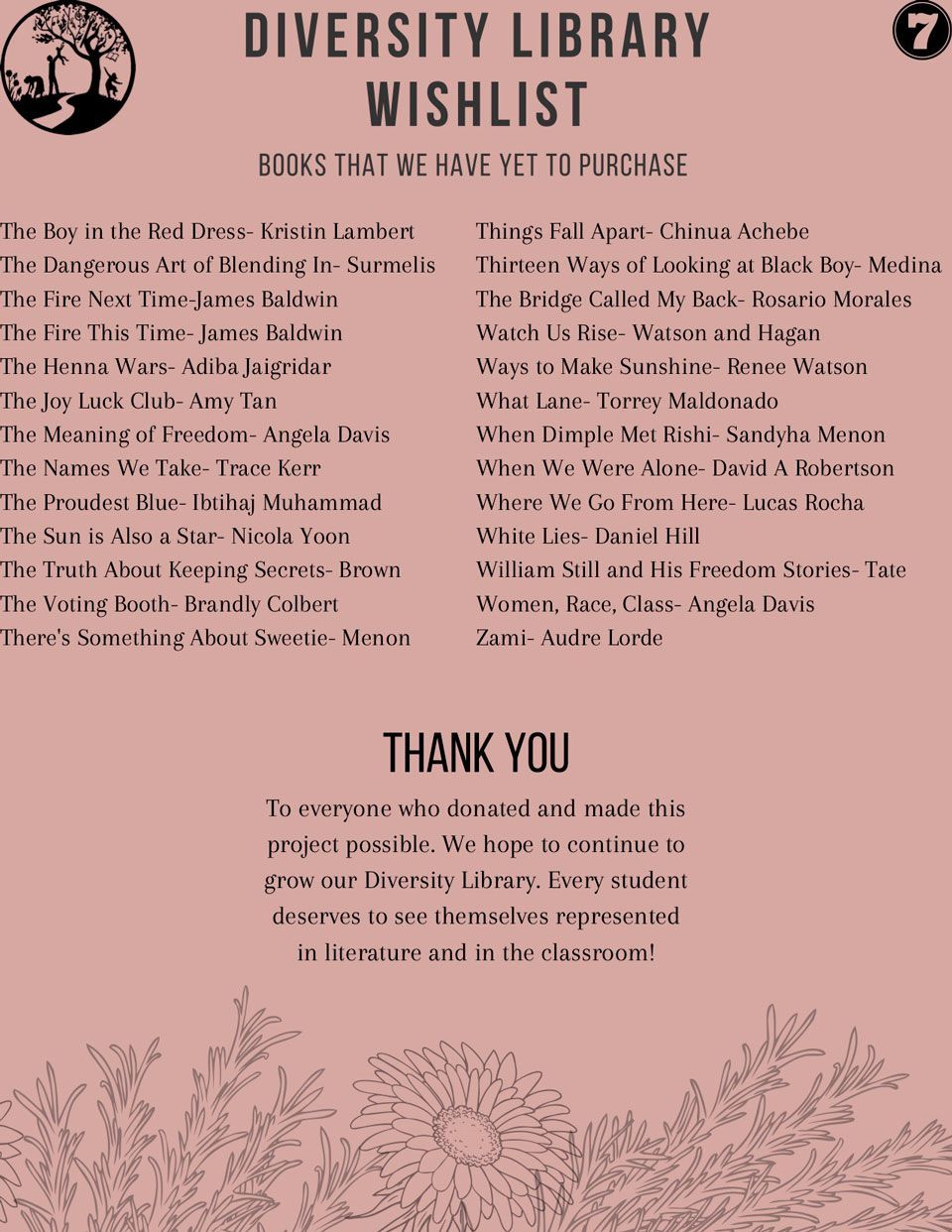 Diversity Library Booklist Image of seventh Diversity Library Booklist