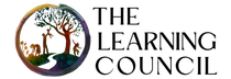 The Learning Council logo with a tree and animal silhouettes in a circular design