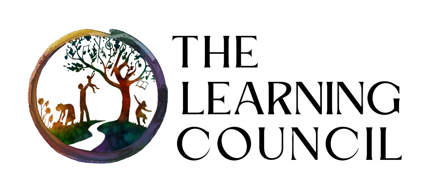The Harning Council logo with a tree, deer, and birds inside a circular design.
