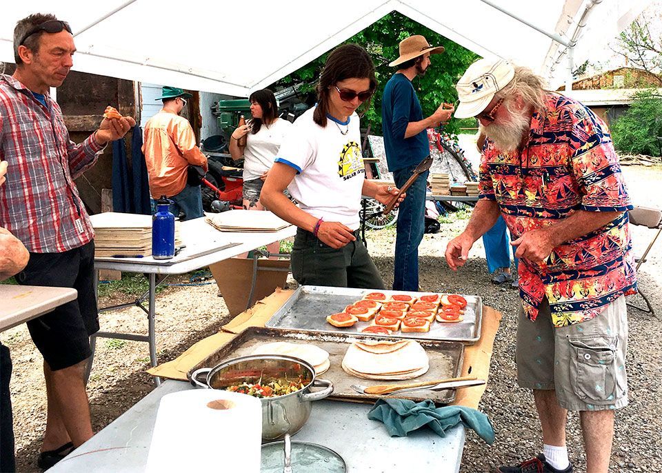 Solar Cooker Workshop lunch prep