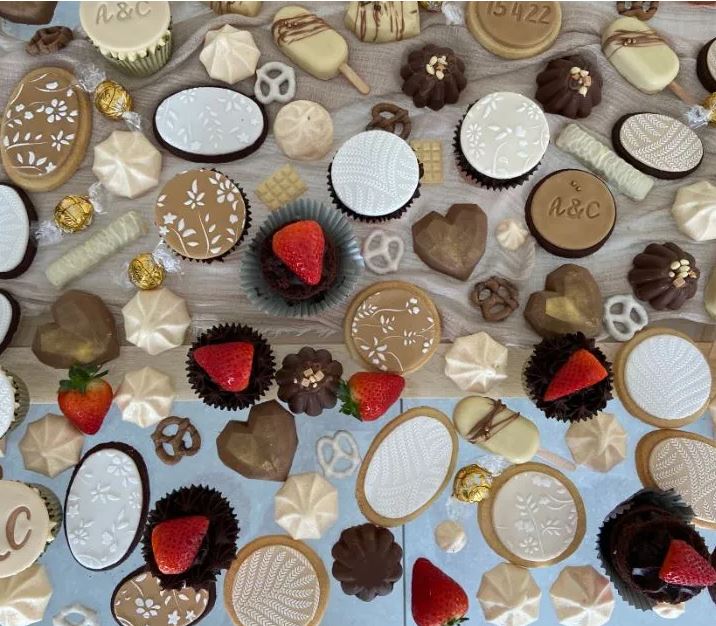 Strawberry Monogrammed Dessert Table