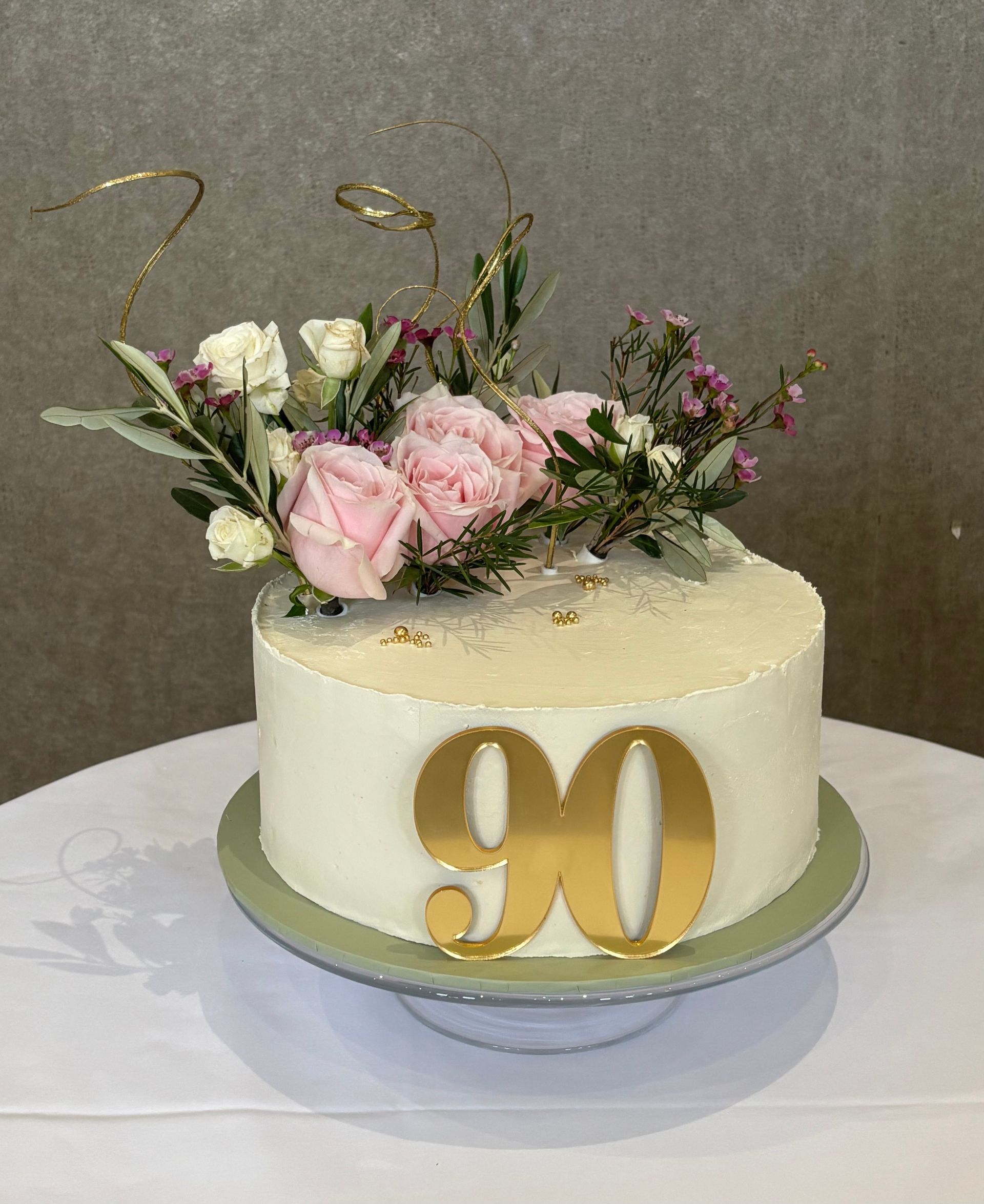 90th Flower Cake