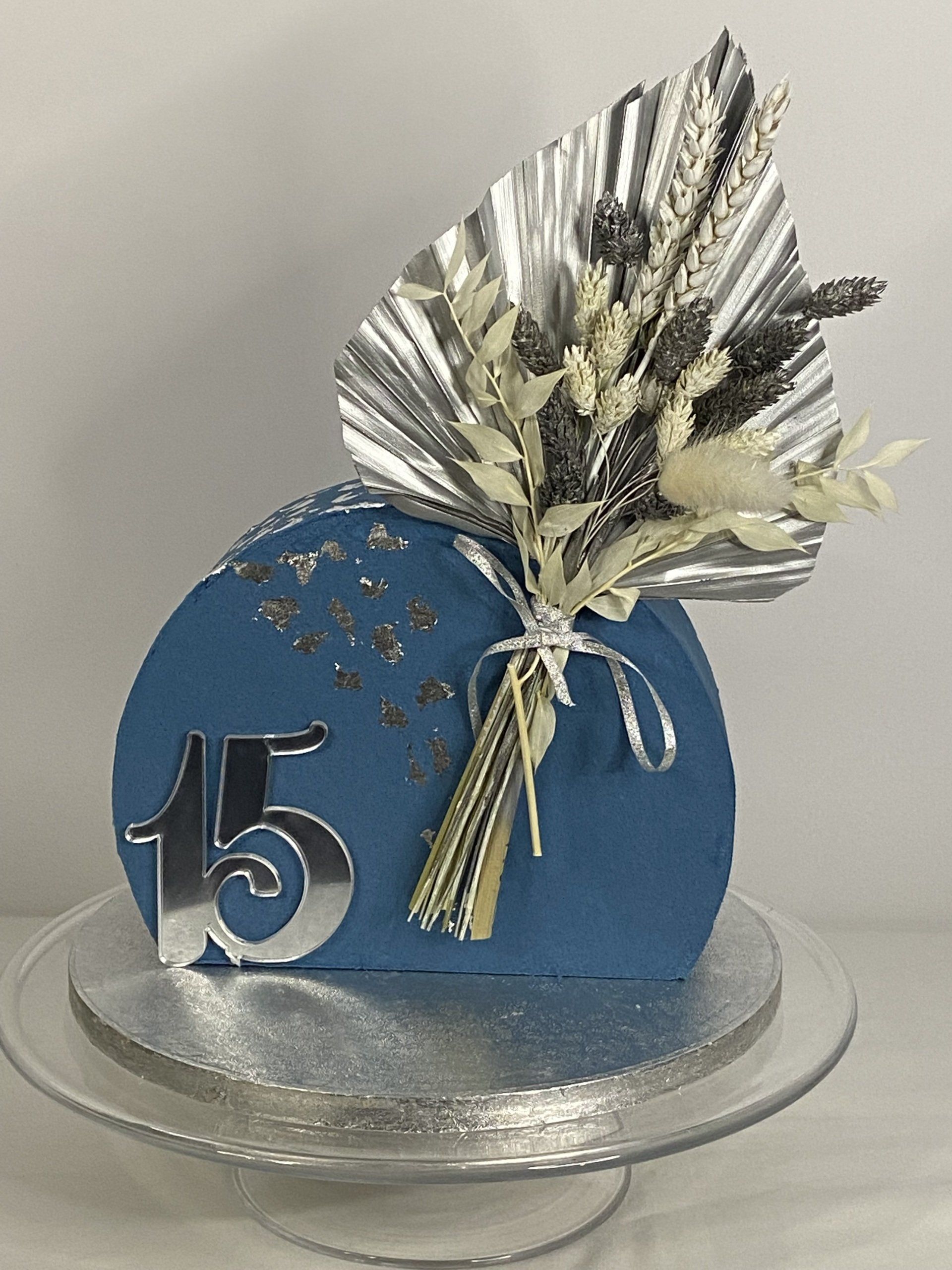 A blue circle with the number 15 on it