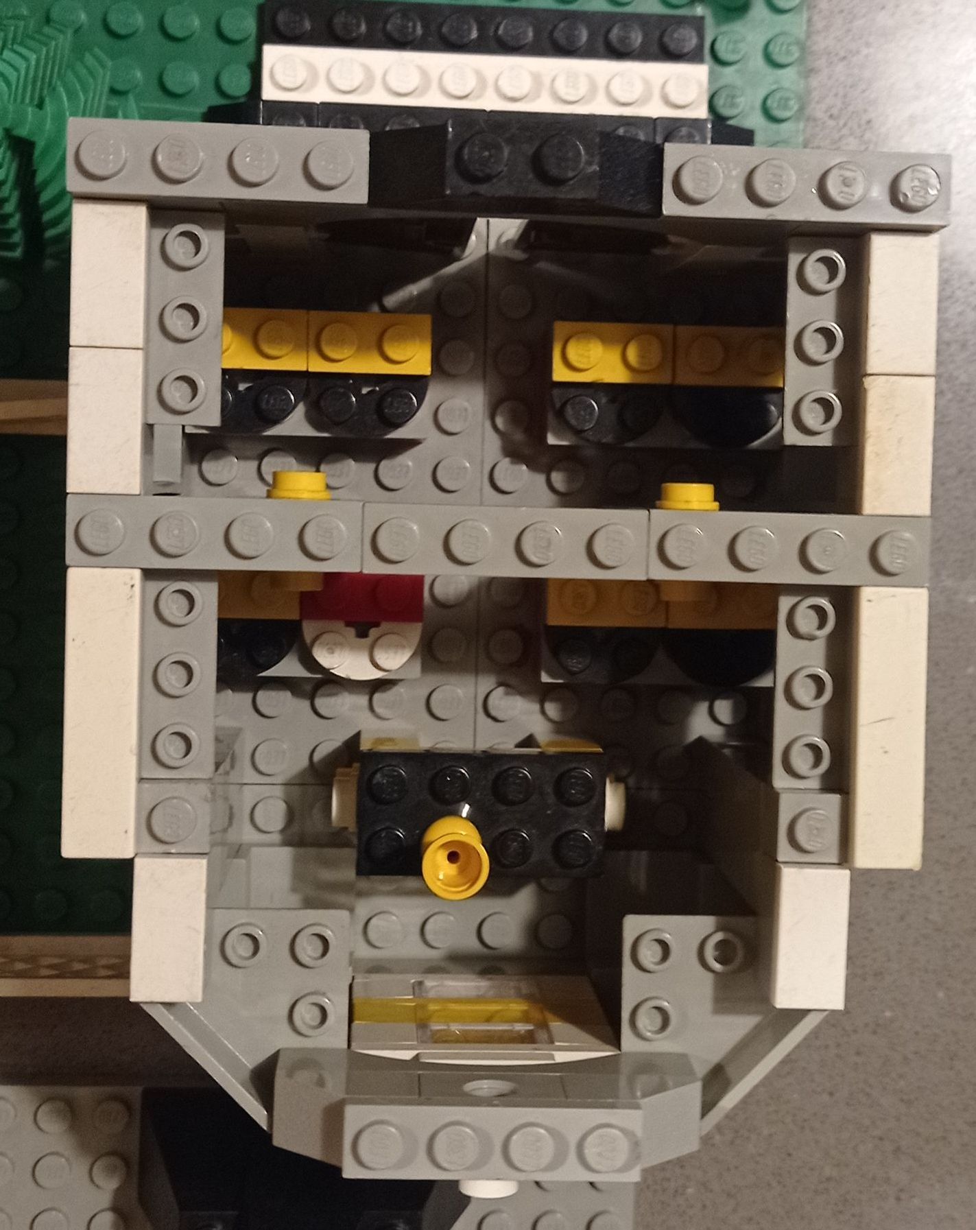 The inside of a building made out of lego bricks