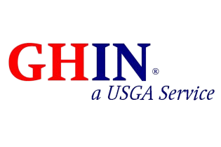 GHIN logo in red and blue with the text “a USGA Service”