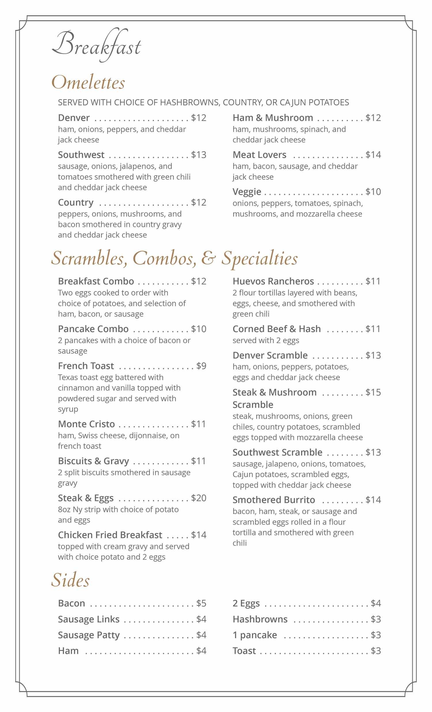Blurry black-and-white menu page with columns of food items and prices.