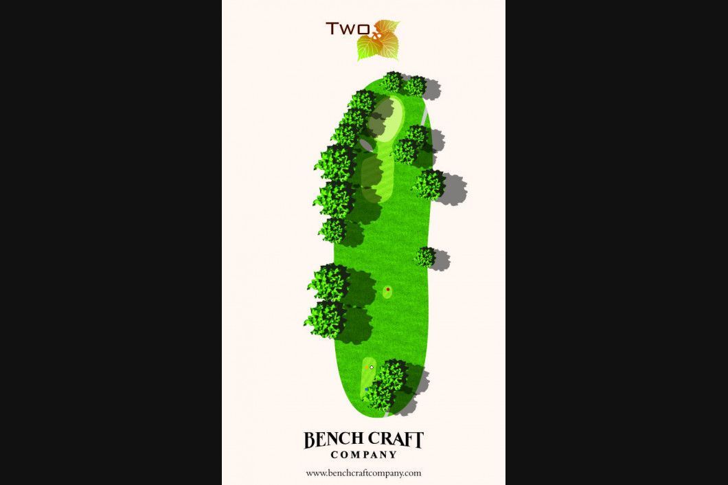 Green vertical tree-shaped graphic with side branches and small text at the top and bottom