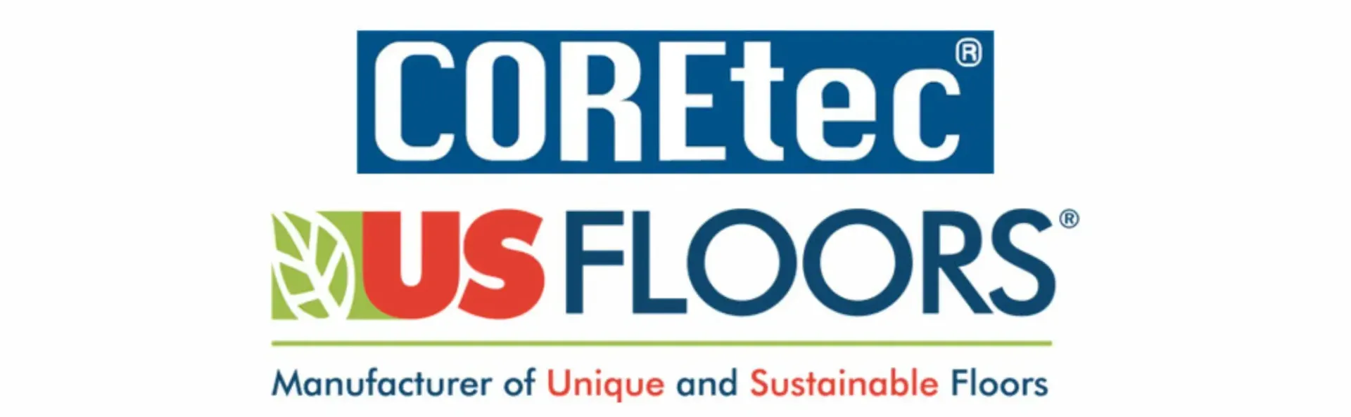 The coretec us floors logo is a manufacturer of unique and sustainable floors
