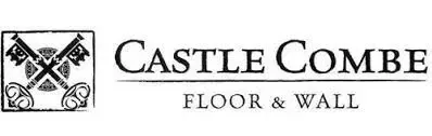 A black and white logo for castle combe floor and wall