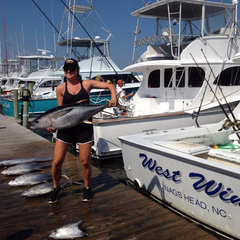 Big catch of the day in the Outer Banks NC Gulf Stream
