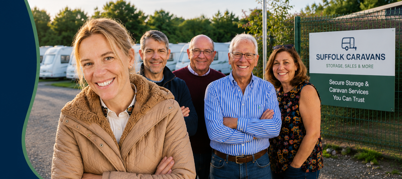 The friendly team behind Suffolk Caravans at their secure caravan & motorhome storage site | Suffolk