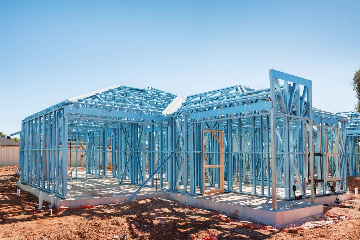 Steel framing for a metal home kit in Winchester, Kentucky (KY)