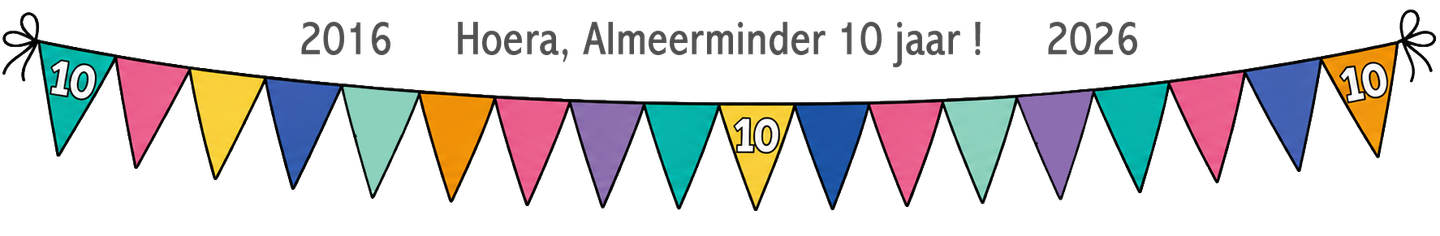 Almeerminder 10 jaar vlaggetjes