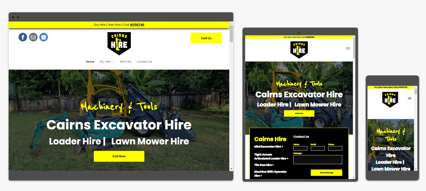 A photo of some of our website designs.