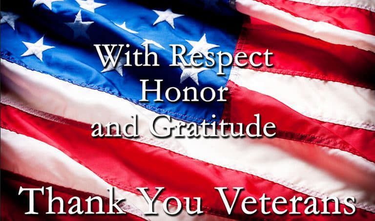 American flag with text: 