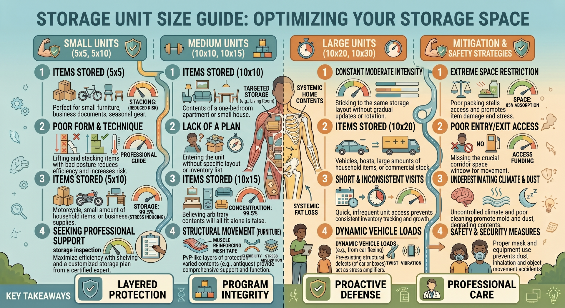 storage unit size guide for self storage