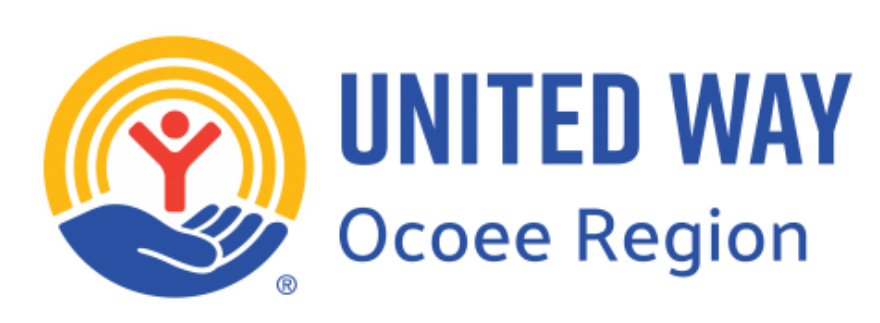 United Way Ocoee Region logo with orange, blue, and white emblem and text