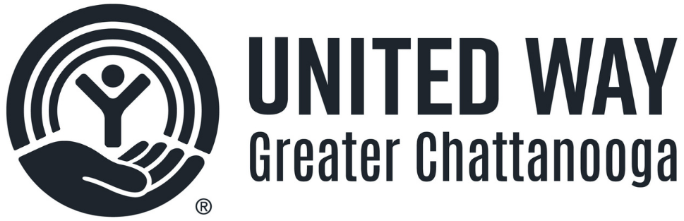 United Way Greater Chattanooga logo in black and white with a circular human figure icon