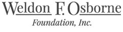 Weldon F. Osborne Foundation, Inc. logo in black serif text on white background
