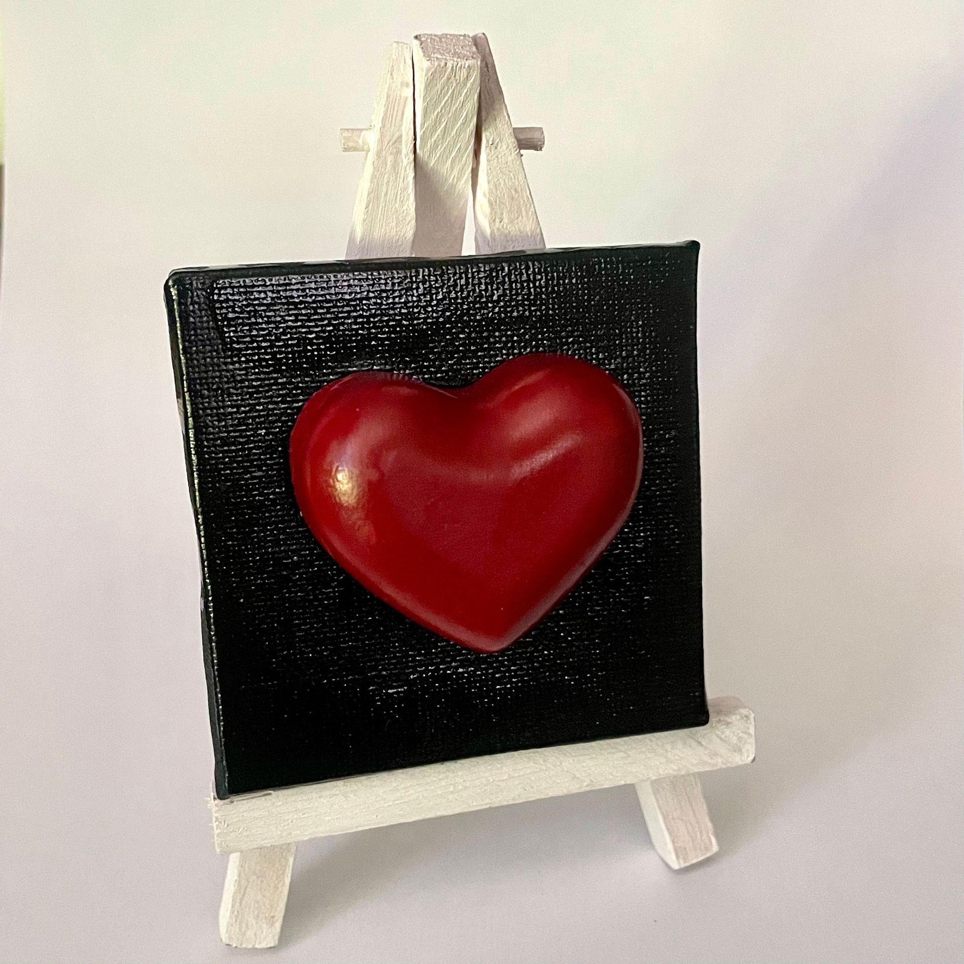 elzemarie Creatief rood hart gips  klei kadootje 
